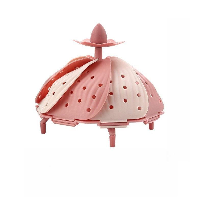 1pc Foldable Plastic Lotus Flower Steamer Basket for Home Use