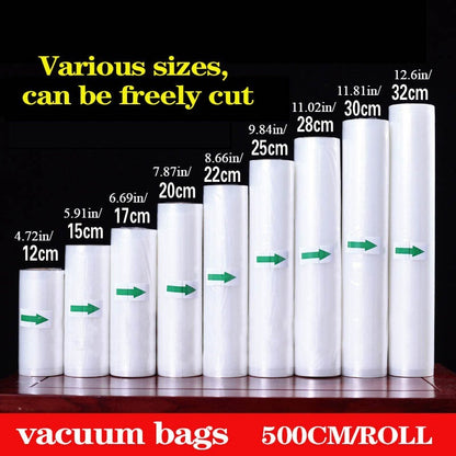 5Meters/Roll Textured Vacuum Bag Roll Household Cooked Food Fresh-keeping Sealed Plastic Bag Packaging Vacuum Bags Roll