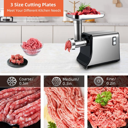 Compact Fully Automatic Electric Meat Grinder Kitchen Mincer Sausage Filler All-in-One Machine