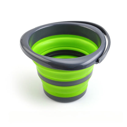 1pc Portable plastic bucket with lid folding bucket telescopic bucket