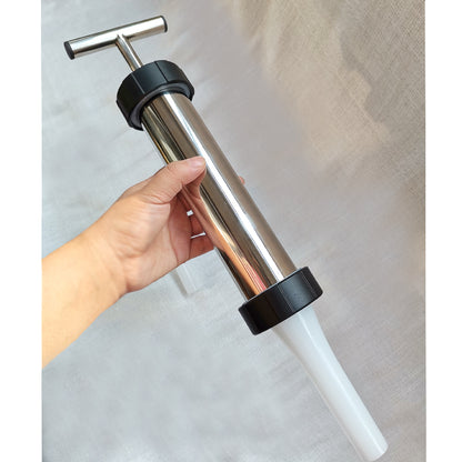 1set Stainless Steel Sausage Machine Enema with 3 Funnel Manual Sausage Filling Machine