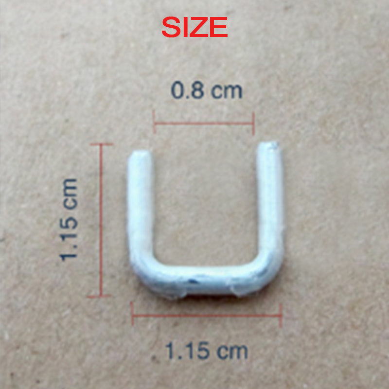 4400pcs/Box Durable Aluminum 506# U-Type Sausage Clips Strong Tensile Casing Fasteners for Sausage Making
