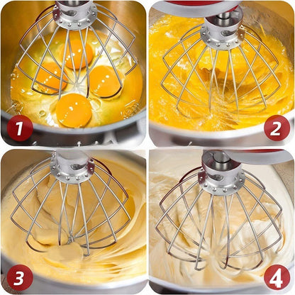Stainless Steel Whisk Attachment for Mixer Heavy Duty Egg Cream Beater Ball for Electric Stand Mixer Baking Accessories