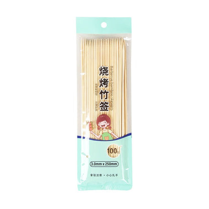50pc Disposable Bamboo Stick Disposable Bamboo Chopsticks Fried Kebab Barbecue Meat Maker Sausage Tomatoes Sticks Cotton Candy