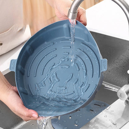 1pc Air Fryer Pad Silicone Baking Tray Tray Multifunctional Silicone Barbecue Pad High Temperature Resistant and Reusable
