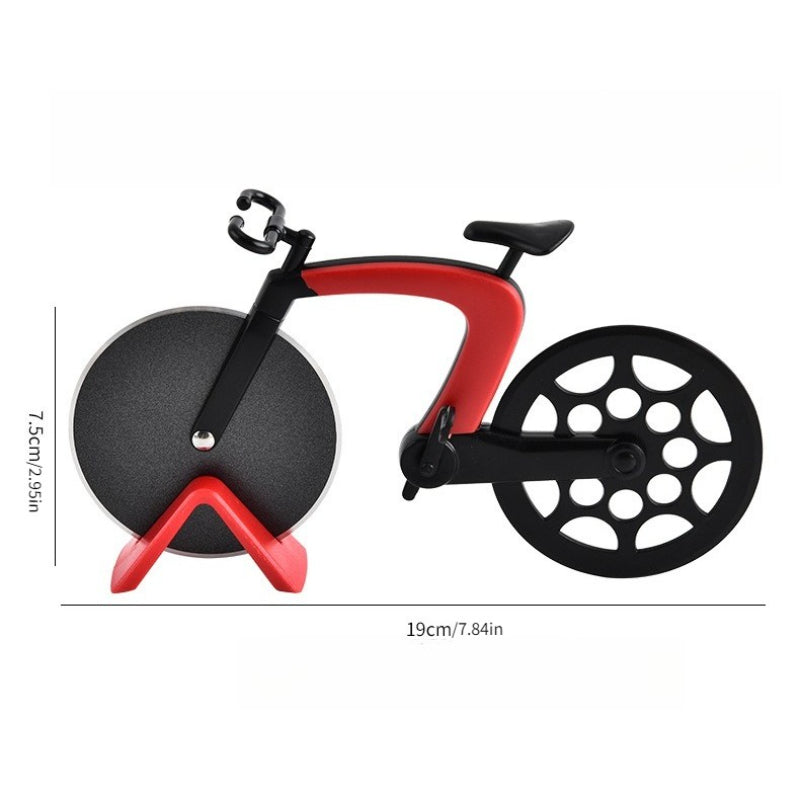 1pc Creative Bicycle Pizza Knife Motorcycle Double Wheel Household Stainless Steel Roller Pizza Knife