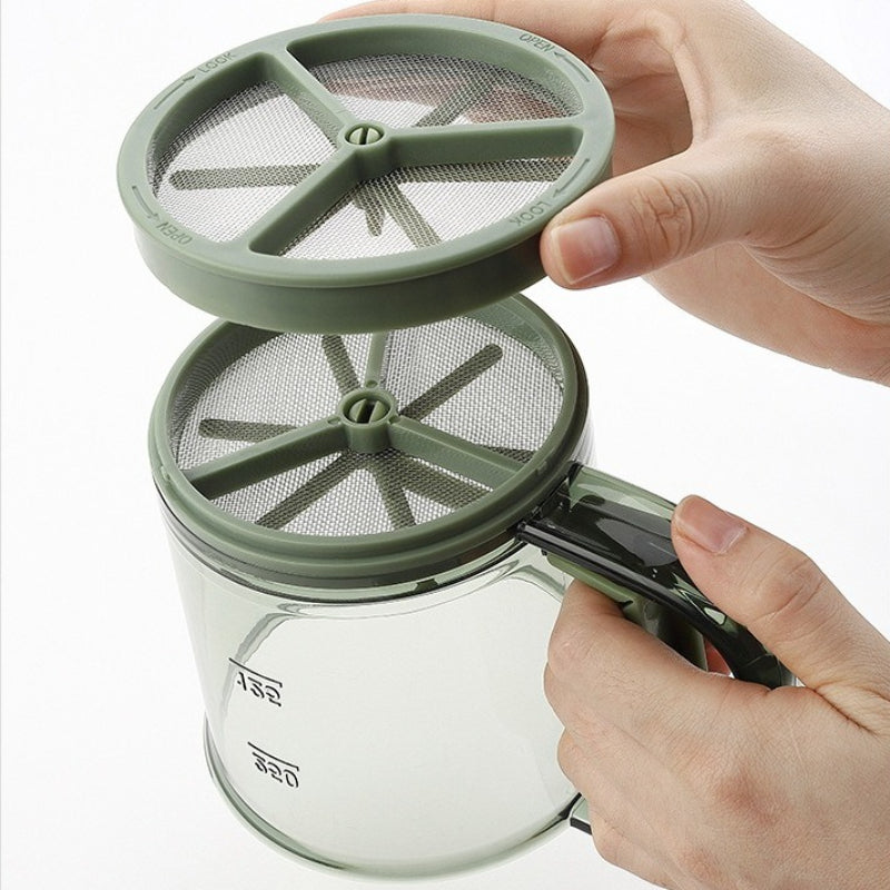 1pc Double-layer Flour Sieve Household Hand-held Filter Screen Dusting Leakage Screen Baking Tool