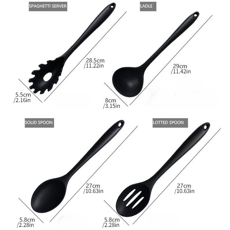 1set Silicone Kitchenware Set Spatula Set Kitchen Tools