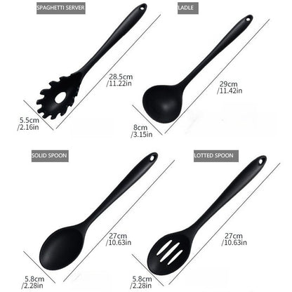 1set Silicone Kitchenware Set Spatula Set Kitchen Tools