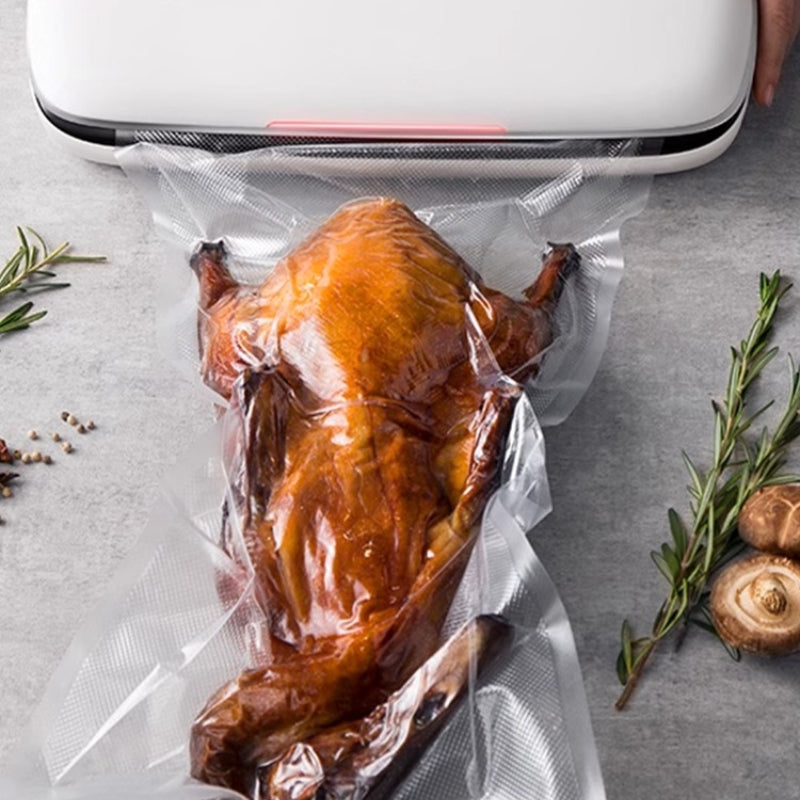 50pcsTextured Vacuum Bag Household Cooked Food Fresh-keeping Sealed Plastic Bagcompression Food Grade Packaging Reticulated Vacuum