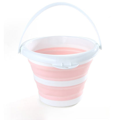 1pc Portable plastic bucket with lid folding bucket telescopic bucket