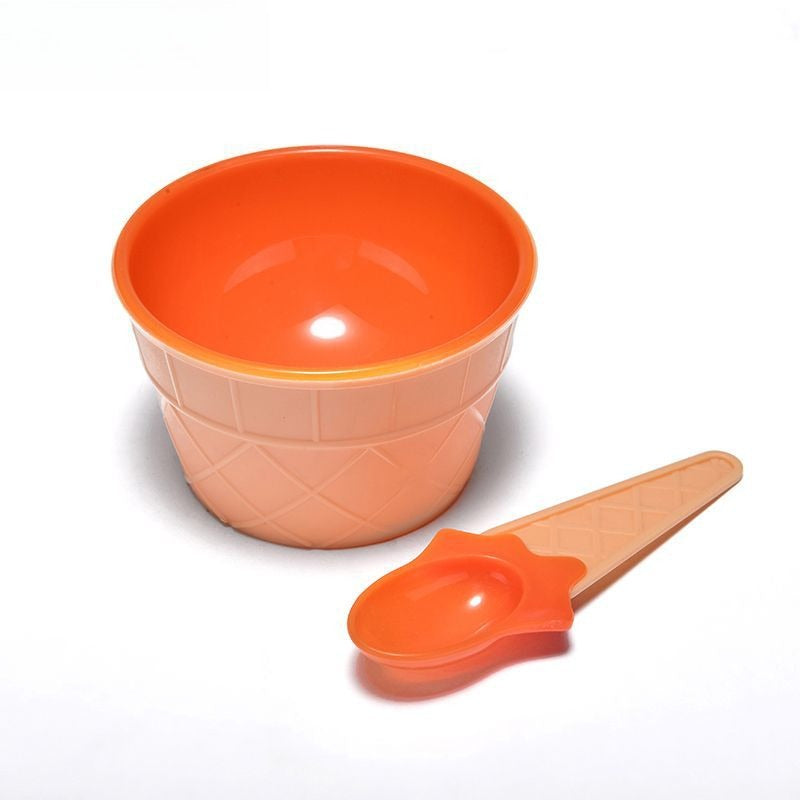 1set Small Bowl Candy Color Ice Cream Bowl Creative Ice Cream Ice Cream Bowl Set