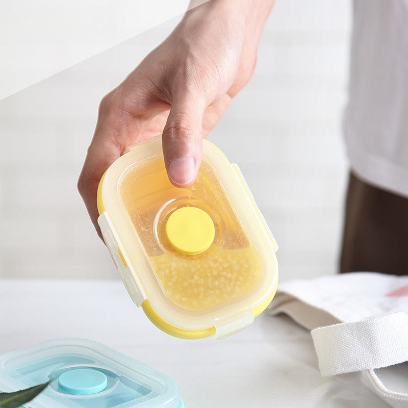 4pc/set Food Storage Box Plastic Fresh-keeping Box Snack Sealed Lunch Box Plastic Lunch Box