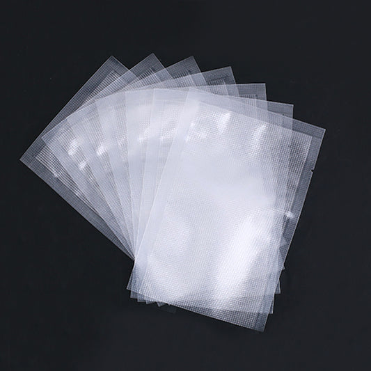 50pcsTextured Vacuum Bag Household Cooked Food Fresh-keeping Sealed Plastic Bagcompression Food Grade Packaging Reticulated Vacuum