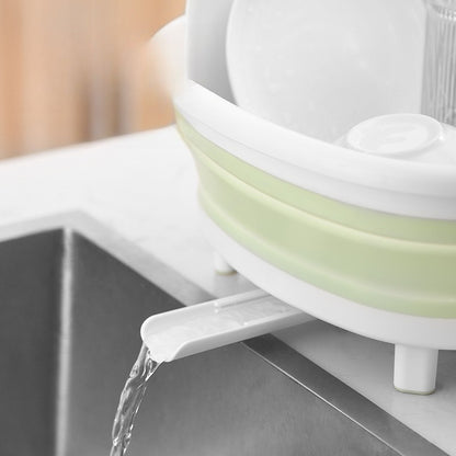 1pc Kitchen Folding Drain Bowl Rack Creative Dishes, Chopsticks, Tableware Storage Rack