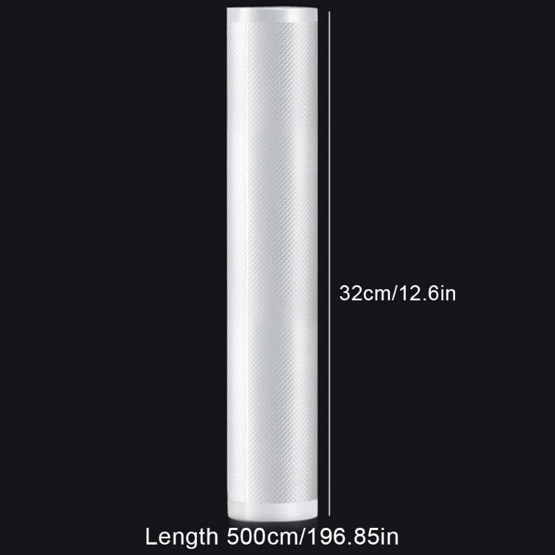 5Meters/Roll Textured Vacuum Bag Roll Household Cooked Food Fresh-keeping Sealed Plastic Bag Packaging Vacuum Bags Roll