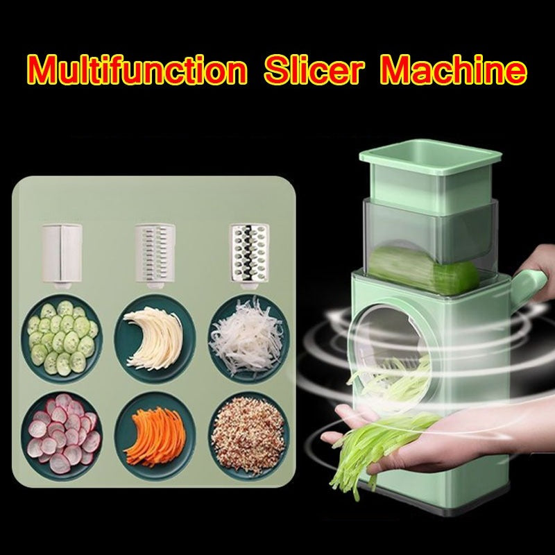 1pc Multifunction Slicer Machine Set 3-in-1 Shredder Grater for Slicing Shredding Mincing Vegetables