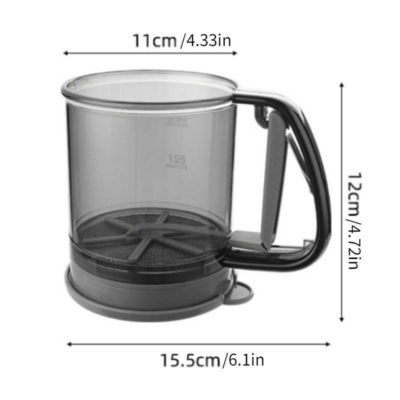 1pc Double-layer Flour Sieve Household Hand-held Filter Screen Dusting Leakage Screen Baking Tool