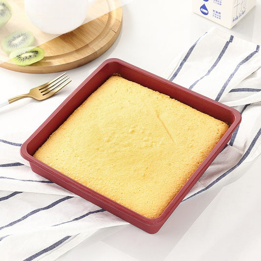 1pc Cake Mold Kitchen Household Red Square Silicone Mold Special for Hand Baking High Temperature Resistance
