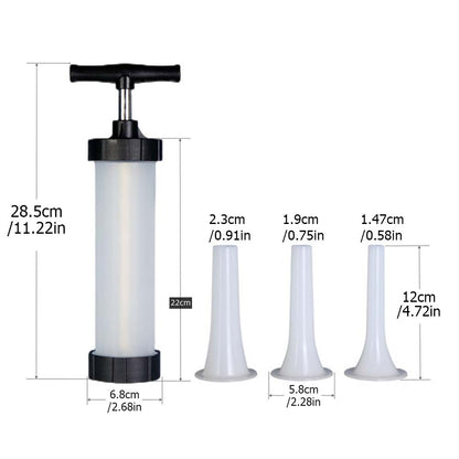 1 Set Manual Sausage Stuffer Mahcine with 3 Funnels