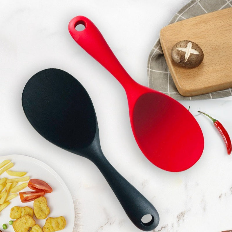 1pc High Temperature Resistant and Anti Stick Silicone Rice Spoon
