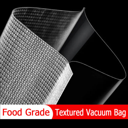 100Pcs/PackTextured Vacuum Bags Household Cooked Food Fresh-keeping Sealed Plastic Bag Compression Food Grade Packaging Reticulated Vacuum Bags