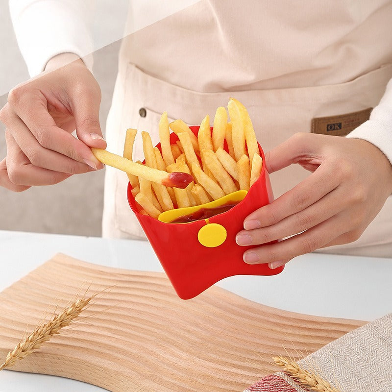 1pc Portable Plastic Chip Fries Cup Snack Storage Box