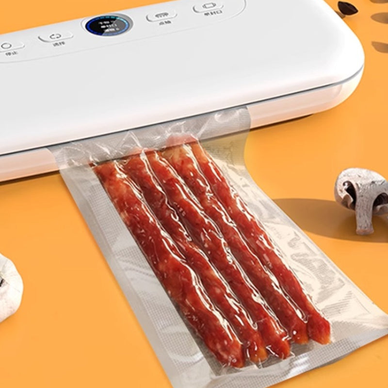 50pcsTextured Vacuum Bag Household Cooked Food Fresh-keeping Sealed Plastic Bagcompression Food Grade Packaging Reticulated Vacuum