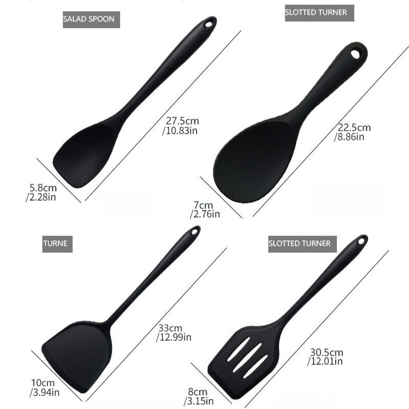 1set Silicone Kitchenware Set Spatula Set Kitchen Tools