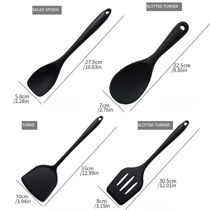 1set Silicone Kitchenware Set Spatula Set Kitchen Tools
