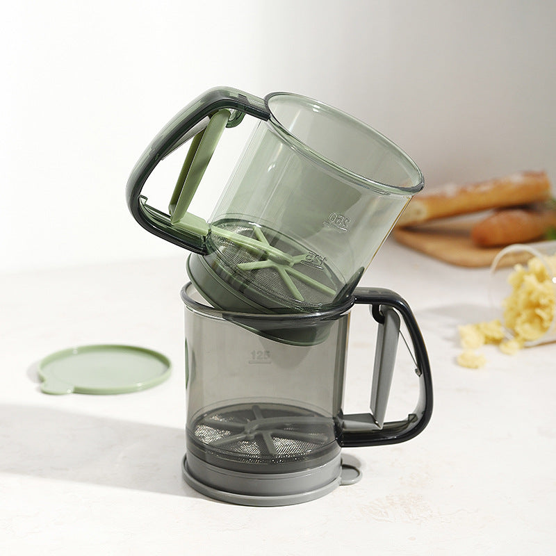 1pc Double-layer Flour Sieve Household Hand-held Filter Screen Dusting Leakage Screen Baking Tool