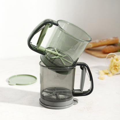 1pc Double-layer Flour Sieve Household Hand-held Filter Screen Dusting Leakage Screen Baking Tool