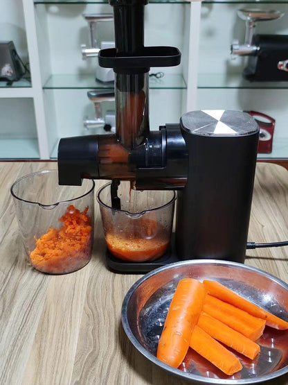 Horizontal Slow Masticating Juicer Quiet Large Feed Chute Cold Press Juicer with Juice Pulp Separation