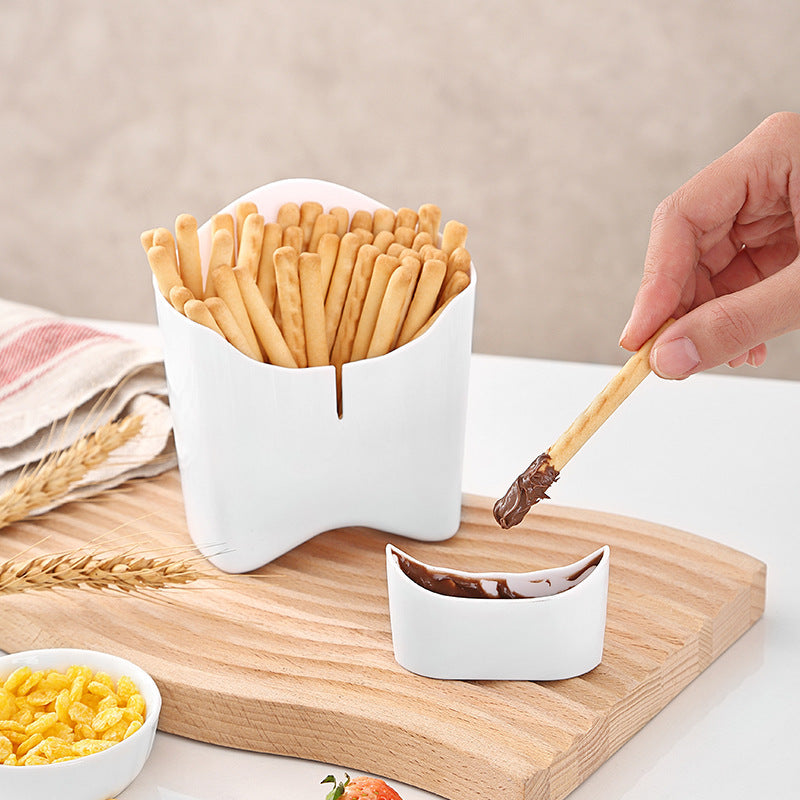 1pc Portable Plastic Chip Fries Cup Snack Storage Box
