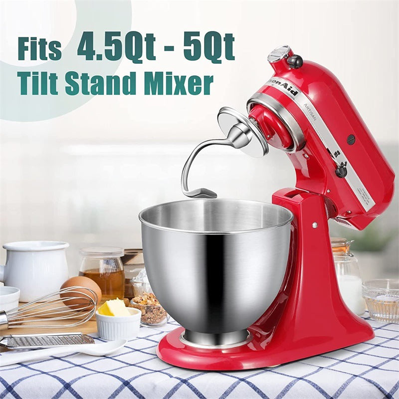 Stand Mixer Kneading Hook Stainless Steel Dough Hook Rust Resistant Wear Resistant Bread Dough Kneading Mixer Accessory