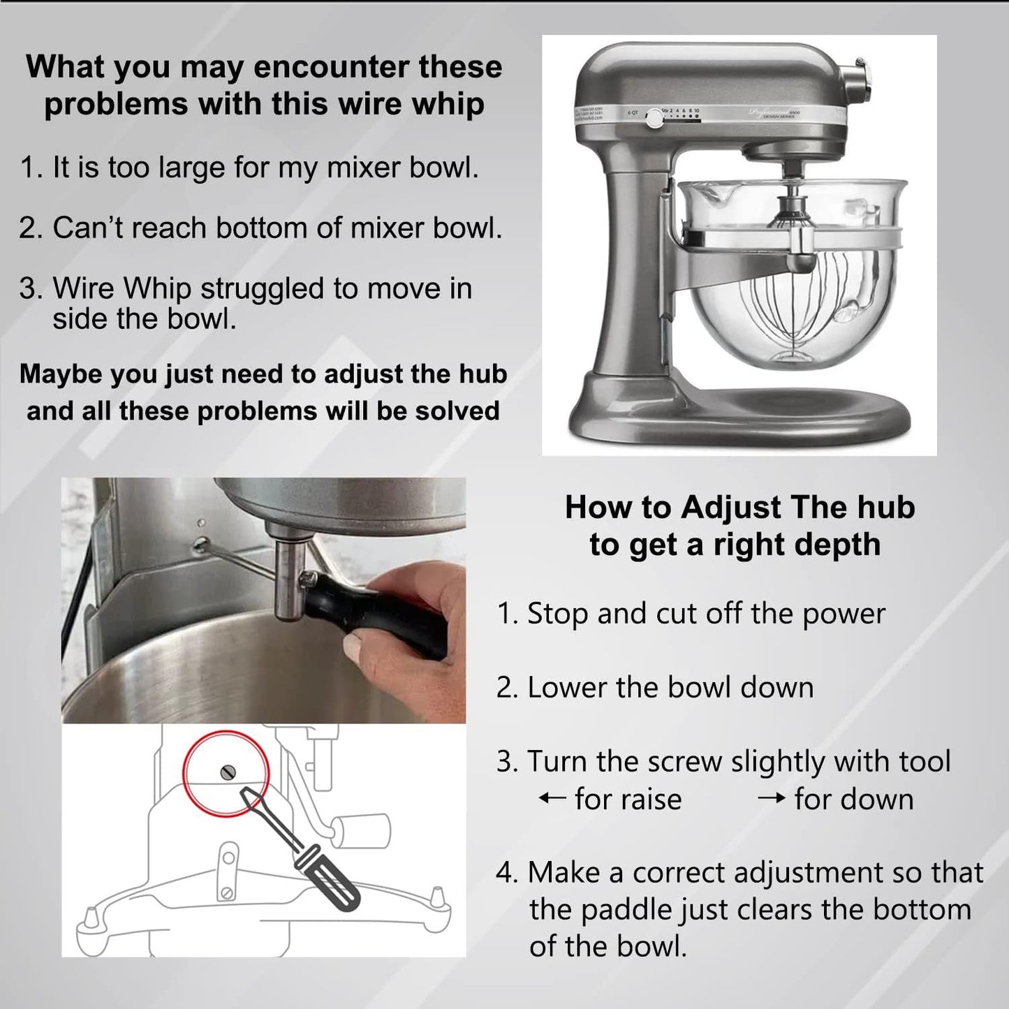 Kitchen Aid Chef Maker 5QT Stirring Paddle Stainless Steel 304 Beat Cream Can Put in Dishwasher