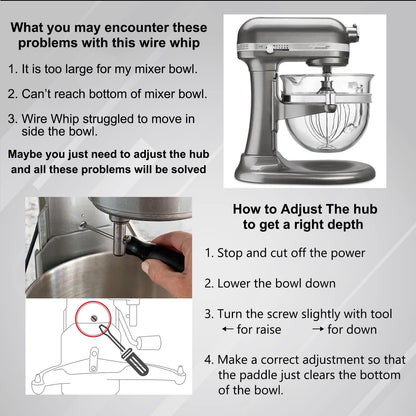Kitchen Aid Chef Maker 5QT Stirring Paddle Stainless Steel 304 Beat Cream Can Put in Dishwasher