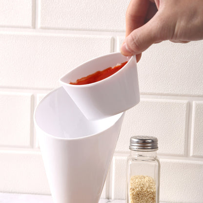 1pc French Fries Cup Vegetable Salad Cup Plastic French Fries Cup PP Salad Cup Oblique Cup Snack Cup.