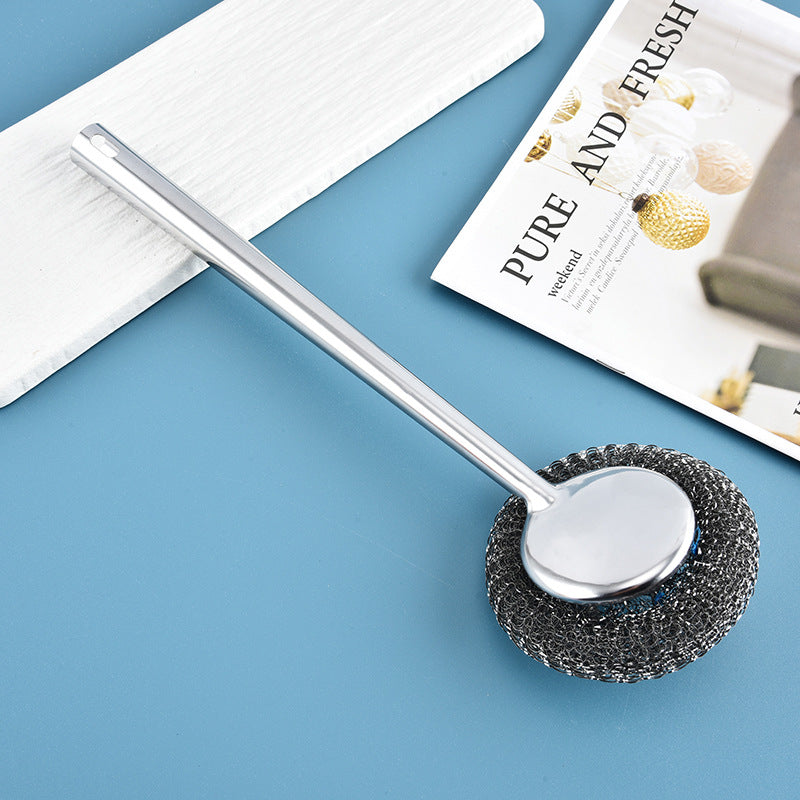 1pc Multi Functional Stainless Steel Dishwasher Brush for Household Kitchen Detachable Dishwasher with Handle