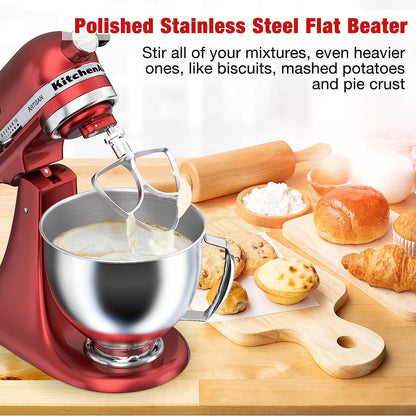Kitchen Aid Chef Maker 5QT Stirring Paddle Stainless Steel 304 Beat Cream Can Put in Dishwasher