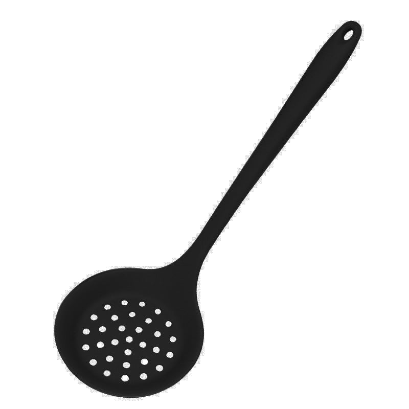 1pc High Temperature Resistant Long Handled Silicone Slotted Spoon