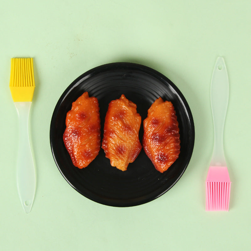 1pc Silicone Food Brush Oil Brush Heat-resistant Cake Baking Barbecue Brush-Color Random