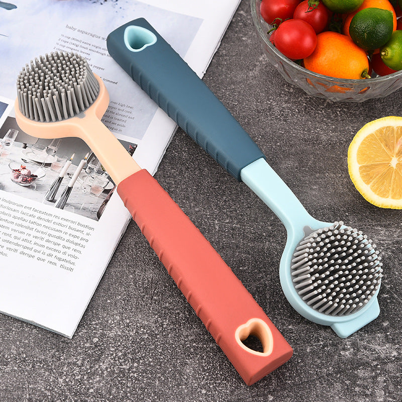 1pc Kitchen Long Handled Dishwashing Brush Does Not Damage The Pot and Is A Magical Tool for Pot Brushing