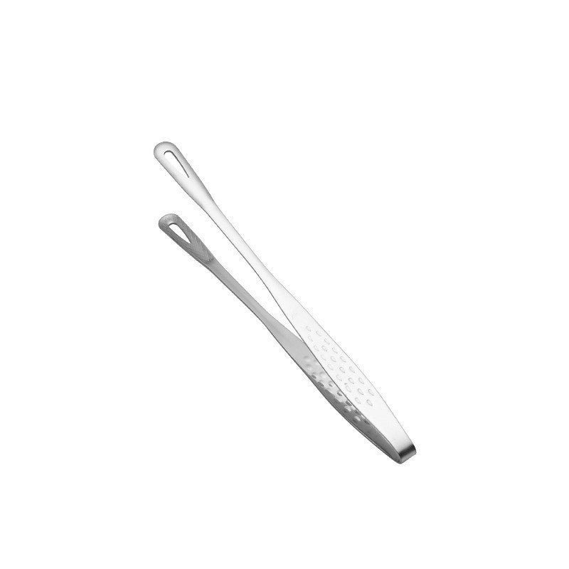 1pc Stainless Steel BBQ Tongs - Heat Resistant Food Tongs for Grilling & Kitchen Bread Serving