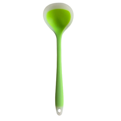 1pc Colored Large Silicone Soup Spoon, Household Heat-resistant Long Handled Soup Spoon