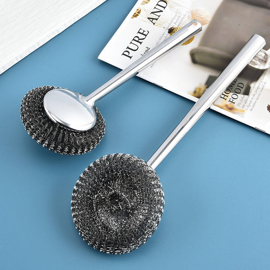 1pc Multi Functional Stainless Steel Dishwasher Brush for Household Kitchen Detachable Dishwasher with Handle