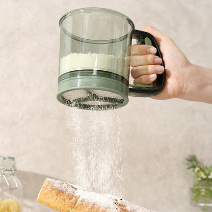 1pc Double-layer Flour Sieve Household Hand-held Filter Screen Dusting Leakage Screen Baking Tool