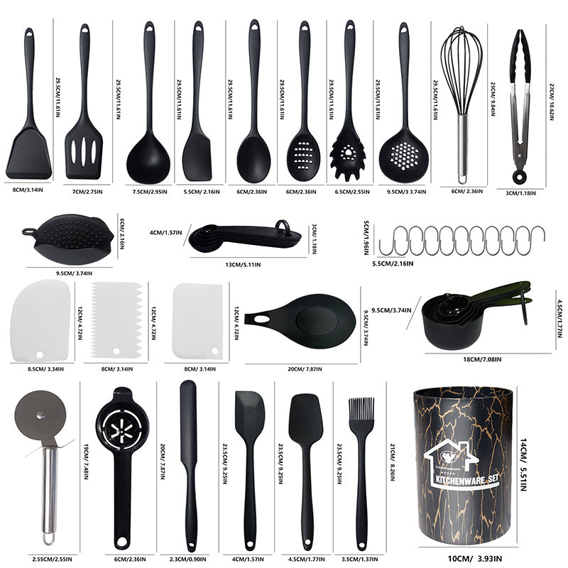 1set Food Grade Silicone Household Kitchenware Set