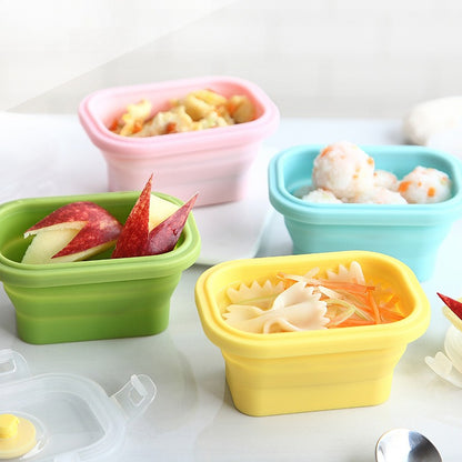 4pc/set Food Storage Box Plastic Fresh-keeping Box Snack Sealed Lunch Box Plastic Lunch Box