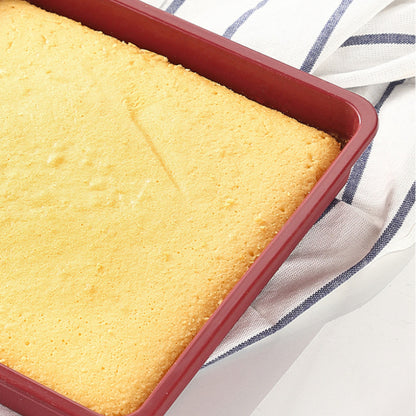 1pc Cake Mold Kitchen Household Red Square Silicone Mold Special for Hand Baking High Temperature Resistance